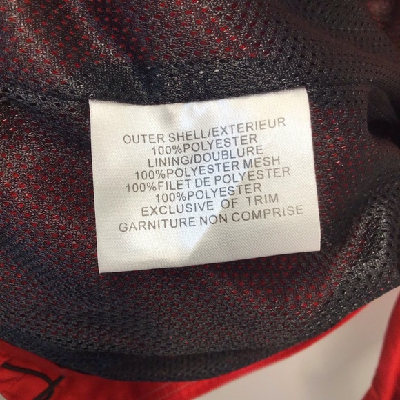 🇨🇦Kobe track jacket mesh lined red white striped full zip activewear sport - Picture 15 of 16